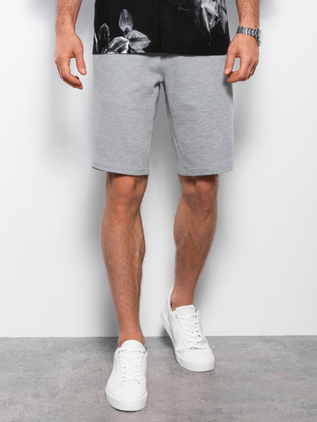 Ombre Clothing Svetlošedé pánske šortky Ombre Clothing