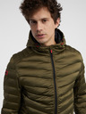 Ombre Clothing Khaki pánska prešívaná ľahká bunda Ombre Oblečenie
