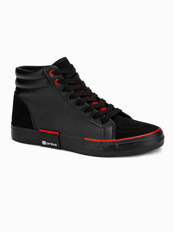 Ombre Clothing Čierne pánske tenisky Ombre Oblečenie T376