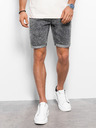 Ombre Clothing Tmavosivé pánske džínsové šortky Ombre Clothing