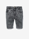 Ombre Clothing Tmavosivé pánske džínsové šortky Ombre Clothing