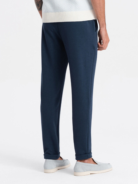 Ombre Clothing Tmavomodré pánske nohavice Ombre Oblečenie