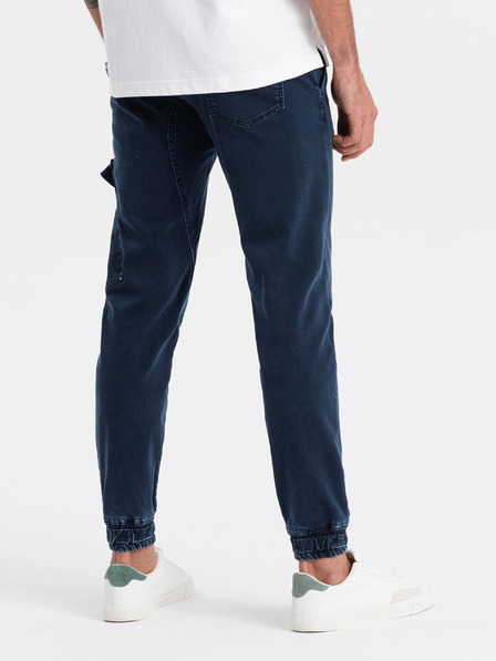 Ombre Clothing Tmavomodré pánske nohavice Ombre Oblečenie