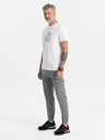 Ombre Clothing Šedé pánske cargo nohavice Ombre Oblečenie