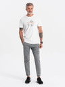 Ombre Clothing Šedé pánske cargo nohavice Ombre Oblečenie