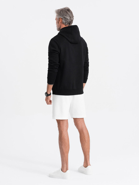Ombre Clothing Čierna pánska mikina s kapucňou Ombre Oblečenie