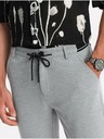 Ombre Clothing Svetlošedé pánske nohavice Ombre Oblečenie