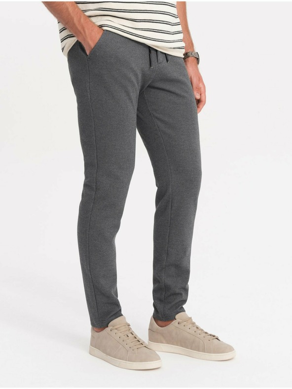 Ombre Clothing Šedé pánske nohavice Ombre Oblečenie