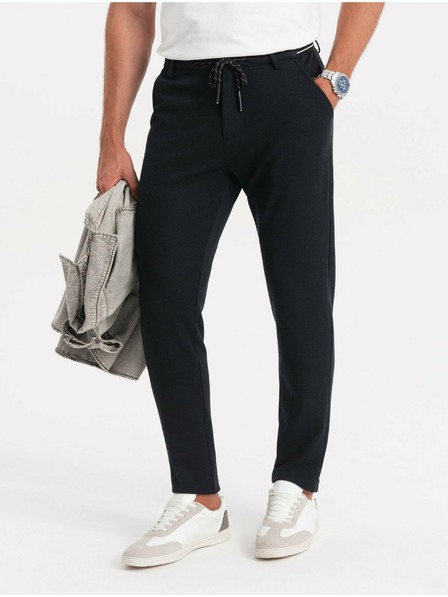 Ombre Clothing Čierne pánske nohavice Ombre Oblečenie