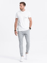 Ombre Clothing Svetlošedé pánske tepláky Ombre Clothing