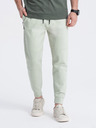 Ombre Clothing Svetlozelená pánska základná tepláková súprava Ombre Clothing