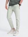 Ombre Clothing Svetlozelená pánska základná tepláková súprava Ombre Clothing