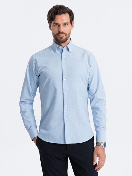 Ombre Clothing Svetlomodré pánske tričko Ombre Oblečenie