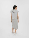 Vero Moda Svetlosivá pruhovaná mikina s krátkym rukávom a kapucňou VERO MODA Renew