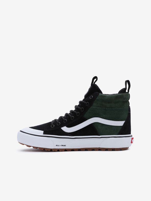 Vans Zeleno-čierne pánske členkové tenisky so semišovými detailmi VANS SK8-Hi
