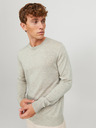 Jack & Jones Béžový pánsky vlnený sveter Jack & Jones Mark
