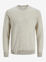 Jack & Jones Béžový pánsky vlnený sveter Jack & Jones Mark