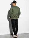 Ombre Clothing Tmavozelená pánska mikina na zips bez kapucne Ombre Clothing B1077