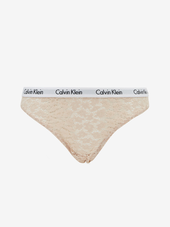 Calvin Klein Underwear	 Béžové čipkované nohavičky Calvin Klein Spodná bielizeň