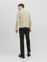 Jack & Jones Béžový rebrovaný pánsky sveter Jack & Jones Perfect