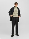 Jack & Jones Béžový rebrovaný pánsky sveter Jack & Jones Perfect