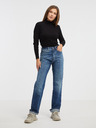 Pepe Jeans Modré dámske rozšírené džínsy Pepe Jeans Robyn Selvedge DK