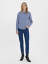 Vero Moda Tmavomodré dámske skrátené džínsy rovného strihu VERO MODA Brenda