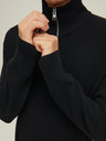 Jack & Jones Čierny pánsky rebrovaný sveter na zips Jack & Jones Perfect