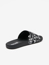 Versace Jeans Couture Čierne pánske vzorované papuče Versace Jeans Couture Fondo Slide