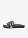 Versace Jeans Couture Čierne pánske vzorované papuče Versace Jeans Couture Fondo Slide