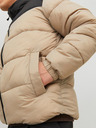 Jack & Jones Čierno-béžová pánska zimná prešívaná bunda Jack & Jones Etoby