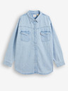 Levi's® Svetlomodré dámske džínsové nadrozmerné košeľové šaty Levi's® Dorsey Western