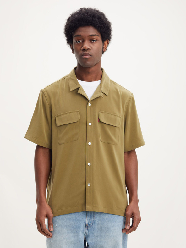 Levi's® Khaki pánska pyžamová košeľa Levi's® s krátkym rukávom