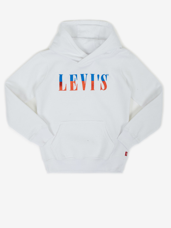 Levi's® Biela dievčenská mikina Levi's® s kapucňou