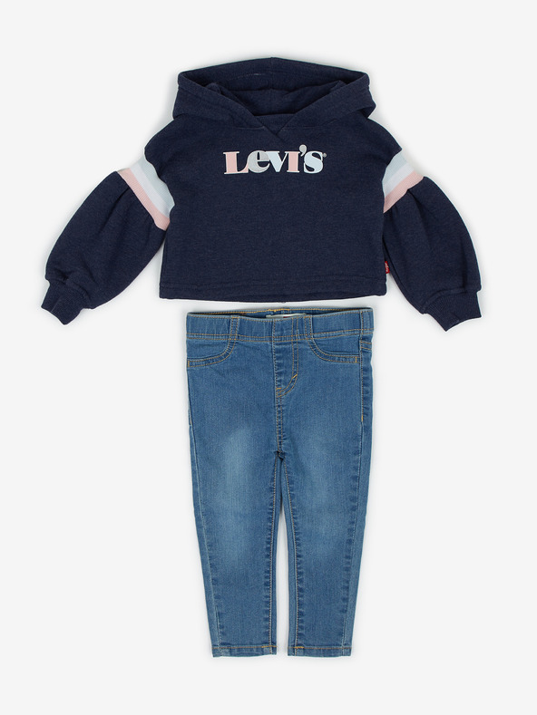 Levi's® Modrá dievčenská súprava džínsov a mikiny Levi's®