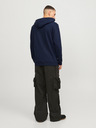 Jack & Jones Tmavomodrá pánska mikina s kapucňou Jack & Jones Map