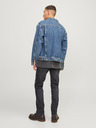 Jack & Jones Tmavosivé pánske džínsy slim fit strihu Jack & Jones Mike