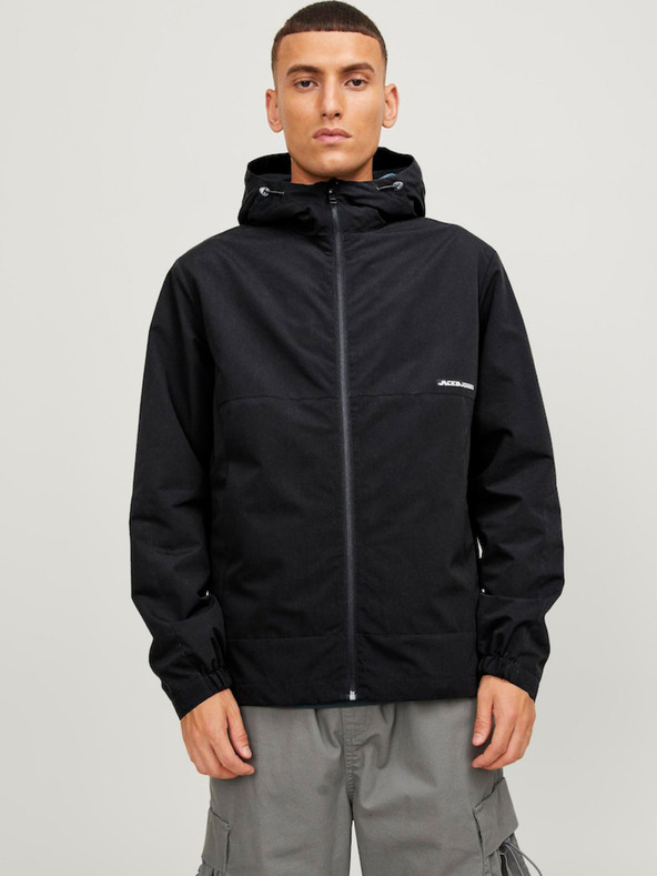 Jack & Jones Čierna pánska softshellová bunda Jack & Jones Alex