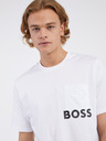 BOSS Biele pánske tričko BOSS