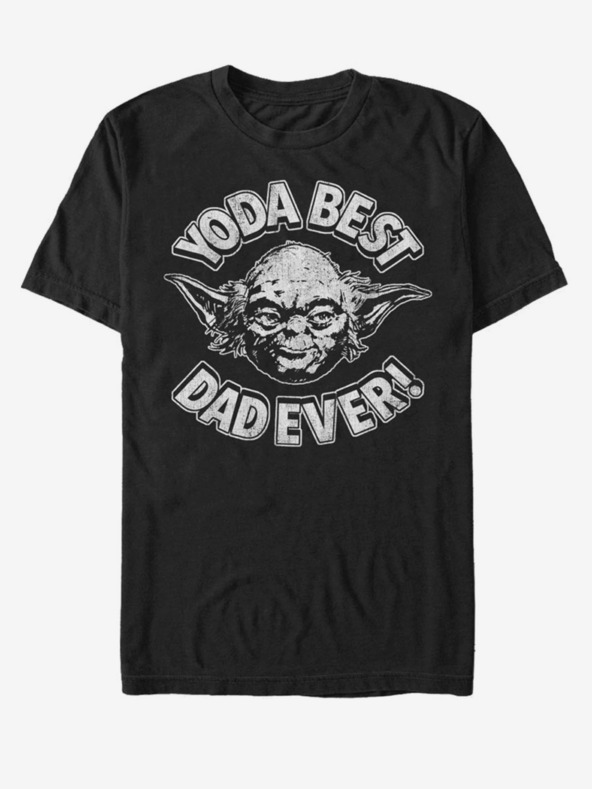 ZOOT.Fan Čierne unisex tričko ZOOT.Fan Star Wars Yoda Najlepší otec