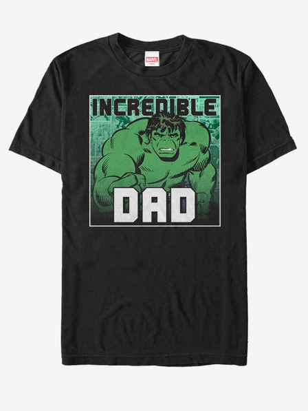 ZOOT.Fan Čierne unisex tričko ZOOT.Fan Marvel Neuveriteľný otec