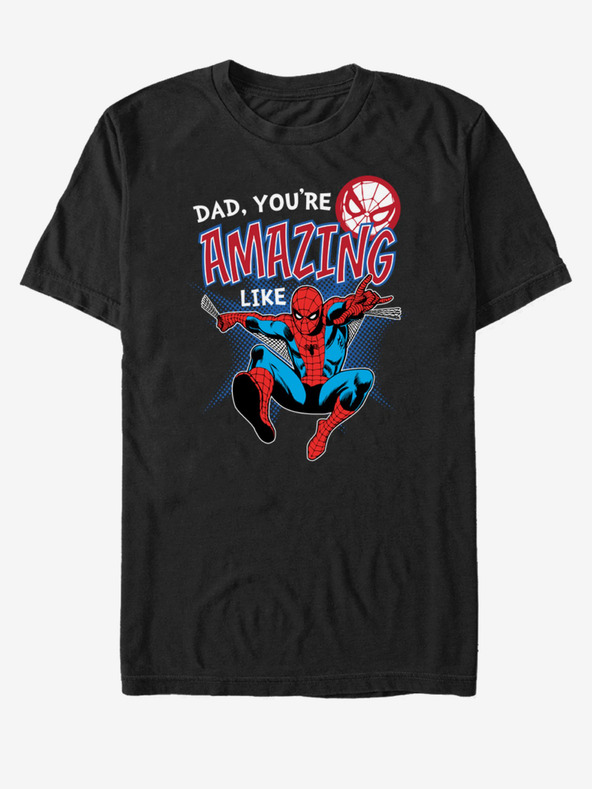 ZOOT.Fan Čierne unisex tričko ZOOT.Fan Marvel Amazing Like Dad