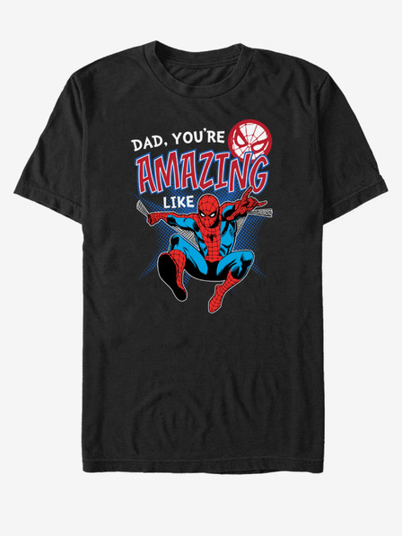 ZOOT.Fan Čierne unisex tričko ZOOT.Fan Marvel Amazing Like Dad