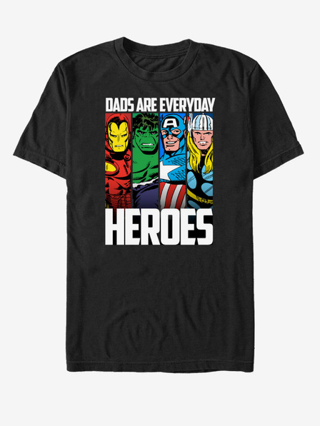ZOOT.Fan Čierne unisex tričko ZOOT.Fan Marvel Everyday Hero Dad