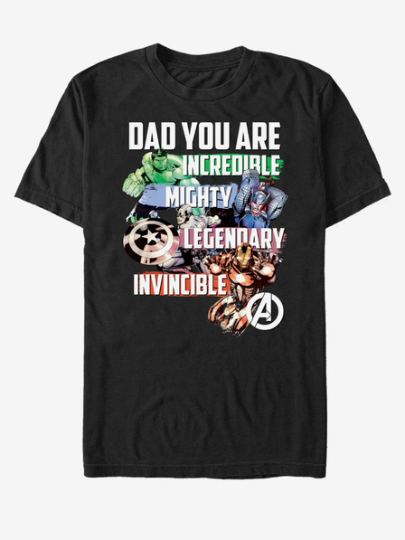 ZOOT.Fan Čierne unisex tričko ZOOT.Fan Marvel Avenger Dad