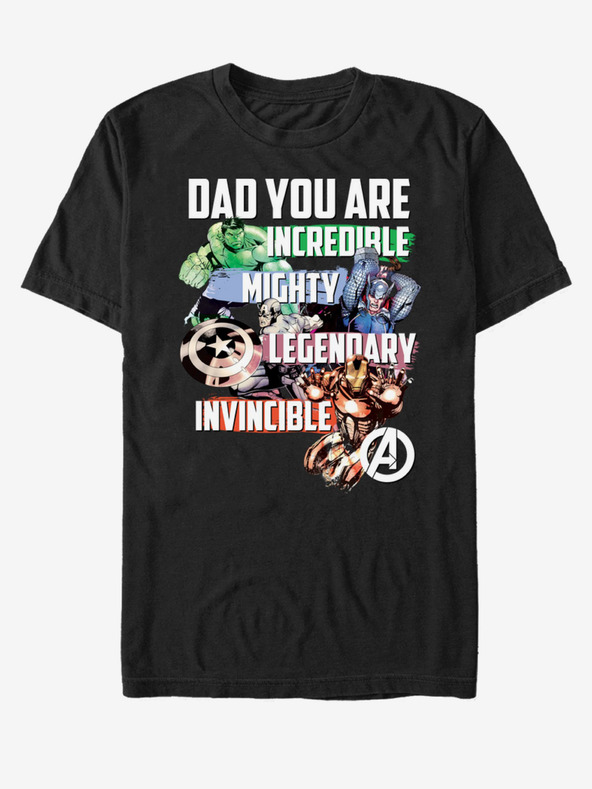 ZOOT.Fan Čierne unisex tričko ZOOT.Fan Marvel Avenger Dad