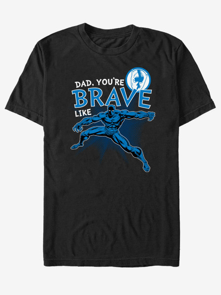 ZOOT.Fan Čierne unisex tričko ZOOT.Fan Marvel Brave Like Dad