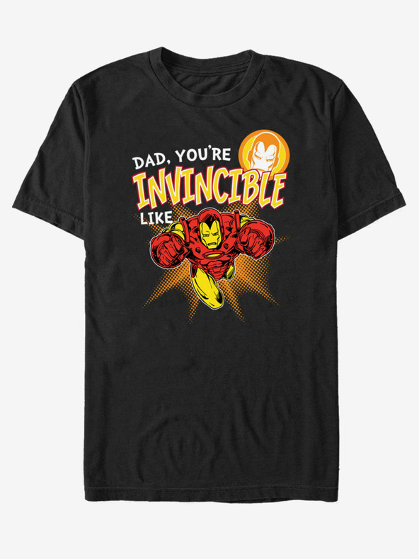 ZOOT.Fan Čierne unisex tričko ZOOT.Fan Marvel Neporaziteľný ako otec