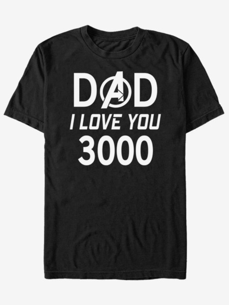 ZOOT.Fan Čierne unisex tričko ZOOT.Fan Marvel Dad 3000