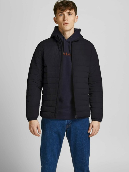 Jack & Jones Čierna prešívaná bunda Jack & Jones Puffer